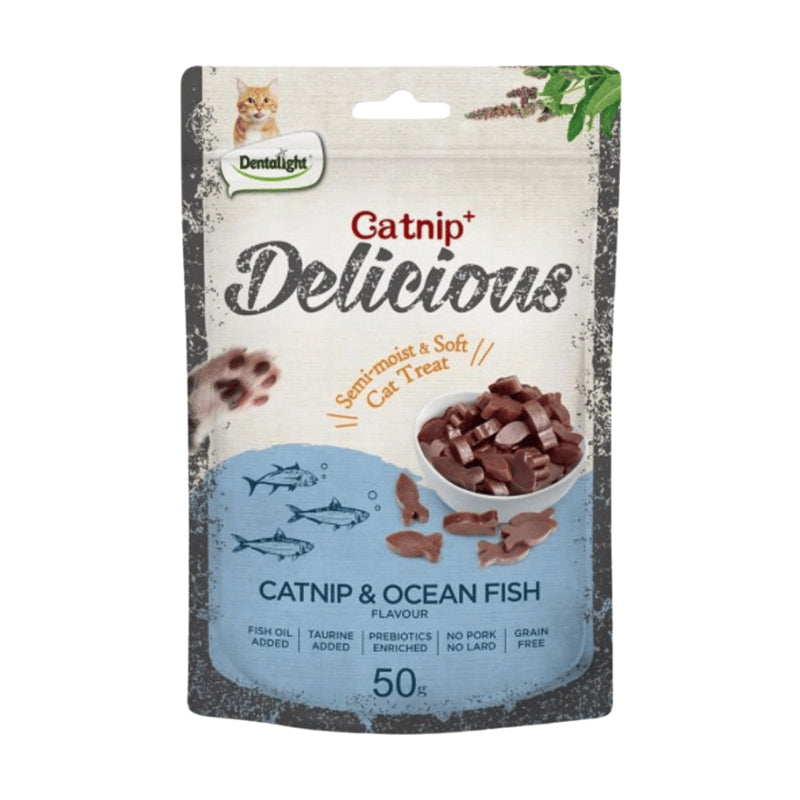 DELICIOUS CATNIP Y PESCADO 50 GR