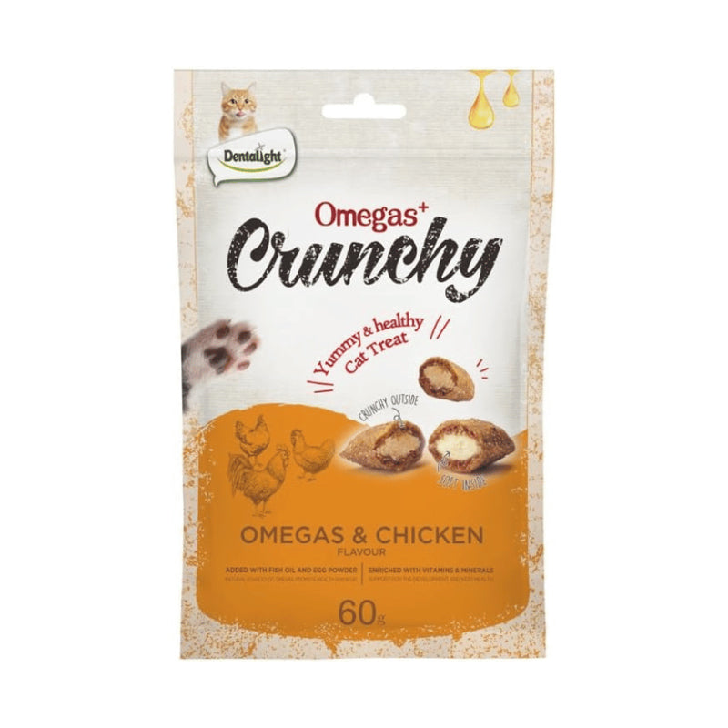 CRUNCHY GALLETA RELLENA POLLO Y OMEGA 60 GR