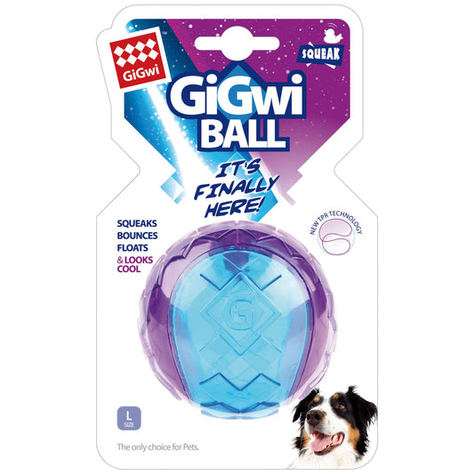 GIGWI BALL CON SONIDO (AZUL/MORA) LARGE